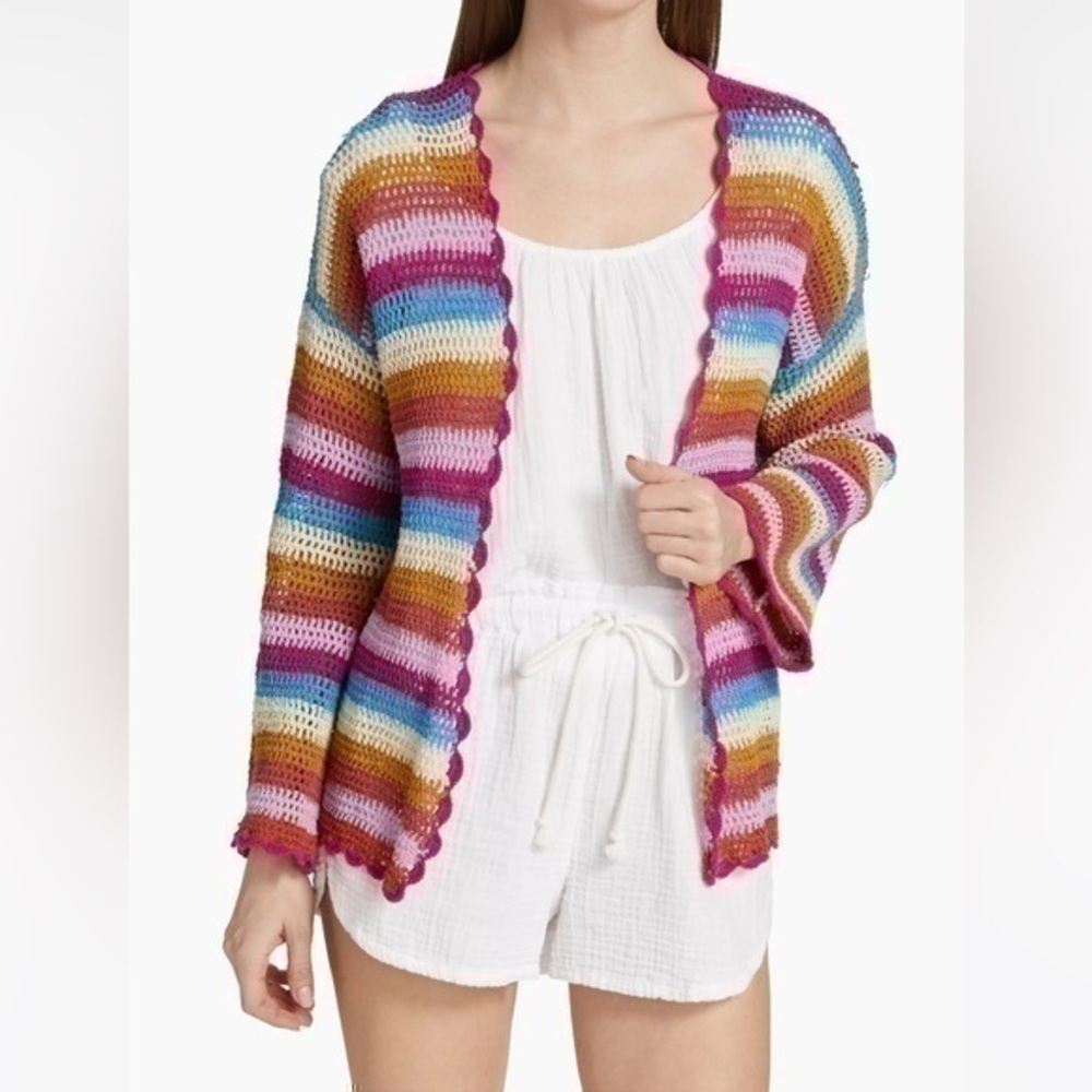 Xirena NWT Carsen Crochet Cotton Cardigan size X-large NWOT